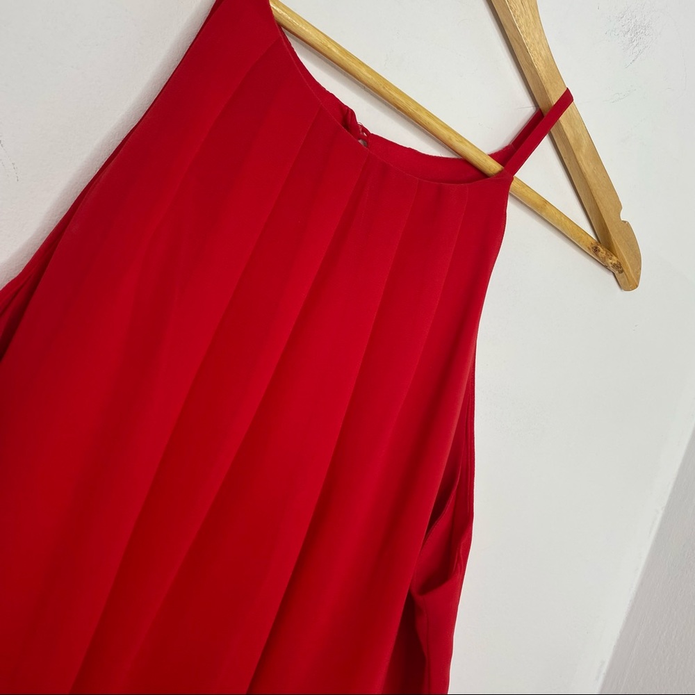 By & By Red High Halter Neck Mini Dress Women's Size XL - Picture 2 of 9